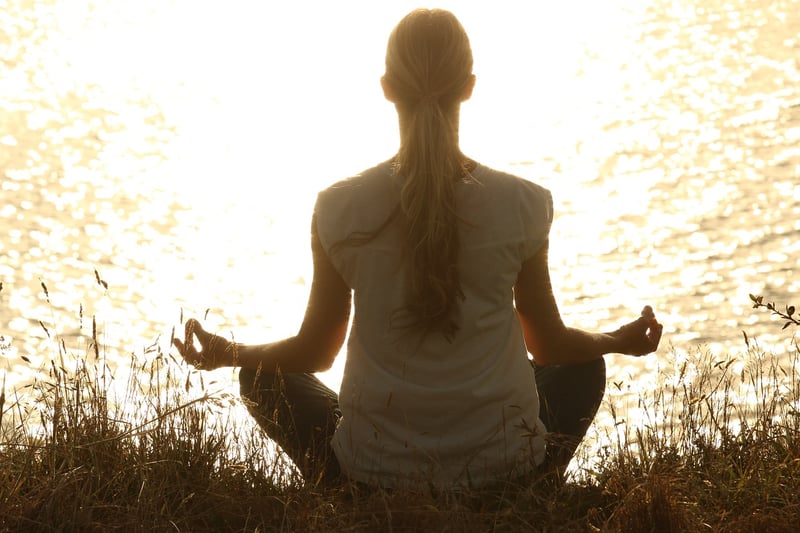 Meditation during Sunset
